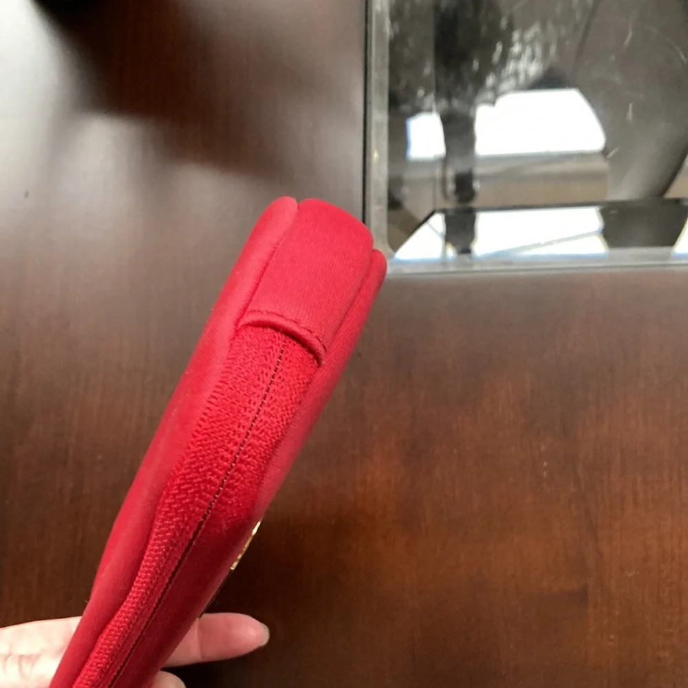 Excellent Used Condition! Ruby Red Rustic Cuff Wristlet/ Pouch! - Picture 11 of 13